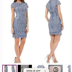 JS Collections Silver Embellished Gown